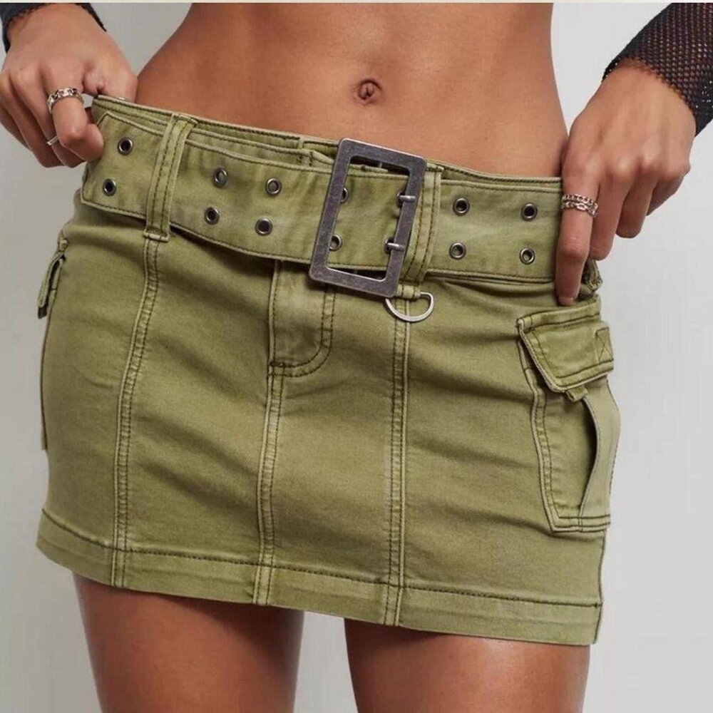 Urban Outfitters Olive Mini Skirt